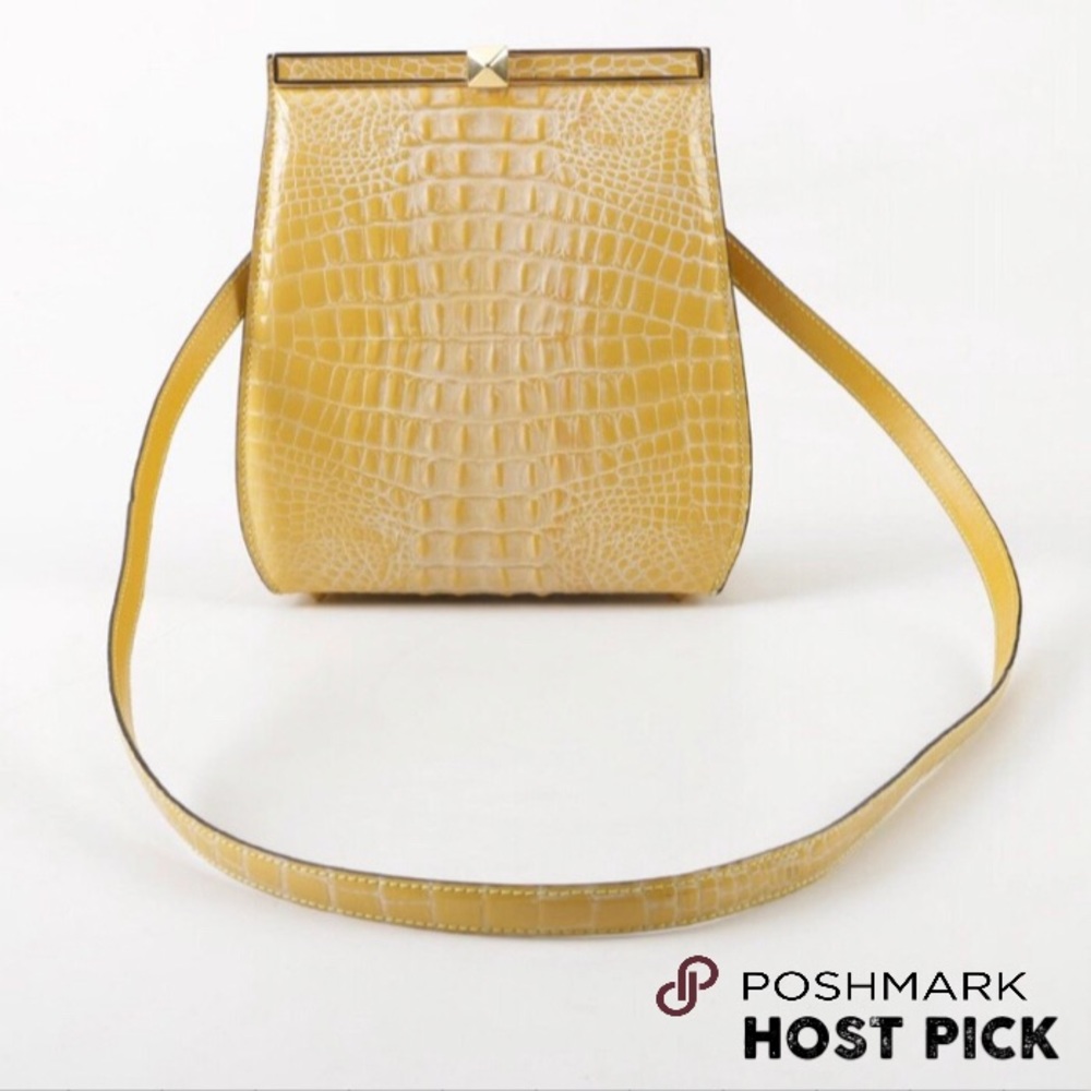 ✧ Retta Wolff • Yellow "ligator" purse - Picture 12 of 12